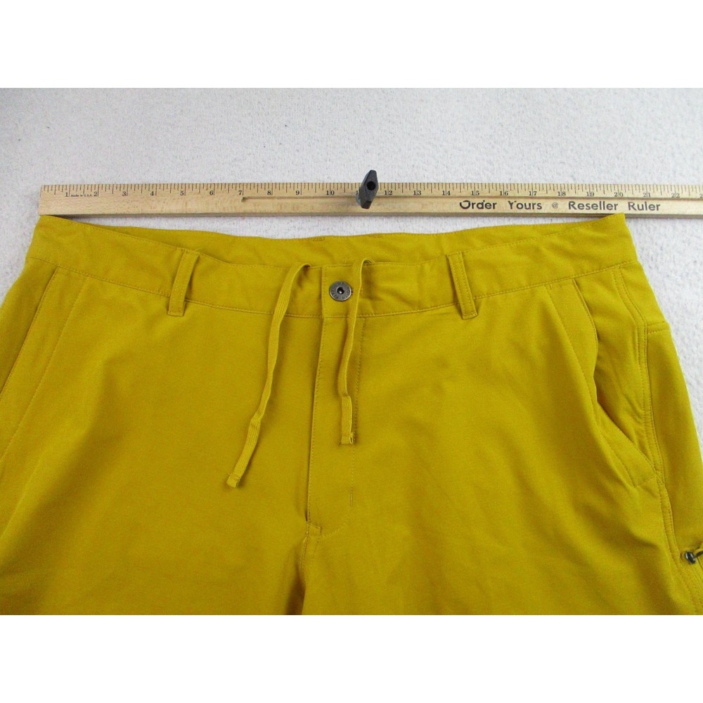 North Face Shorts Mens 40 Yellow Stretch Zip Pocket Quick Dry Outdoor‎ Hiking - Picture 6 of 11